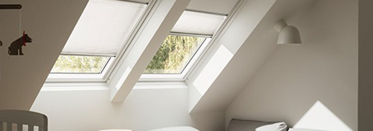 Loft Blinds with light coming through