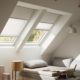 Loft Blinds with light coming through
