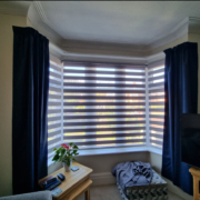 Bay window day and night blind Blackpool blind installation in blackpool