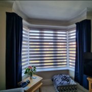 Bay window day and night blind Blackpool blind installation in blackpool